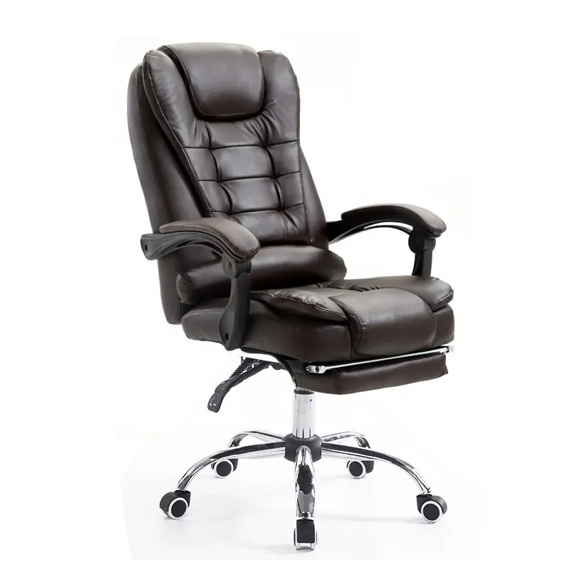 High Back Leather Executive Swivel Chair Ergo Office Chair With Footrest