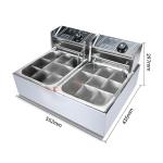 10L 9 Grids Commercial Meatball Hot Pot Food Kanto Cooking Machines Factory