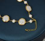 Natural Baroque Pearl necklace Cassic large irregular baroque pearl necklace