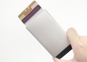 Quality Aluminum Pop Up Credit Card Wallet Holder Rectangle Customized Logo wholesale
