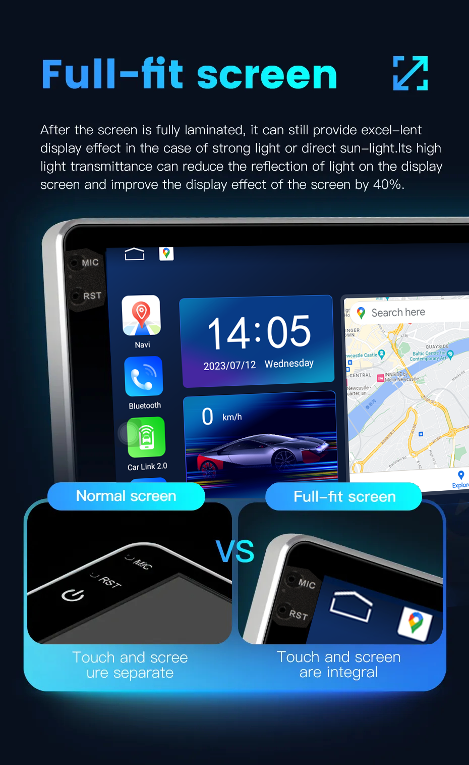 9inch 2K Screen 2 Din Android Car Radio MP5 Player Autoradio Audio Car DVD Player navigation gps Carplay 1Din Stereo