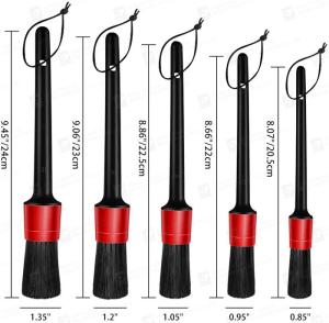 Quality Soft Nylon Bristle 5 Pcs Car Interior Cleaning Brush Kit For Car Interior Panels wholesale