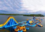 TUV Inflatable Water Park Aqua Park Island For Beach , Sea , Ocean