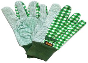 Quality Gardening Working Cotton Drill Gloves Beautiful Patterns With Knit Wrist wholesale