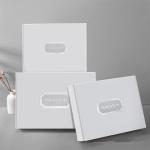 Custom Silver Foil Stamped Logo Clothing Cosmetic Packaging Boxes Credit Card