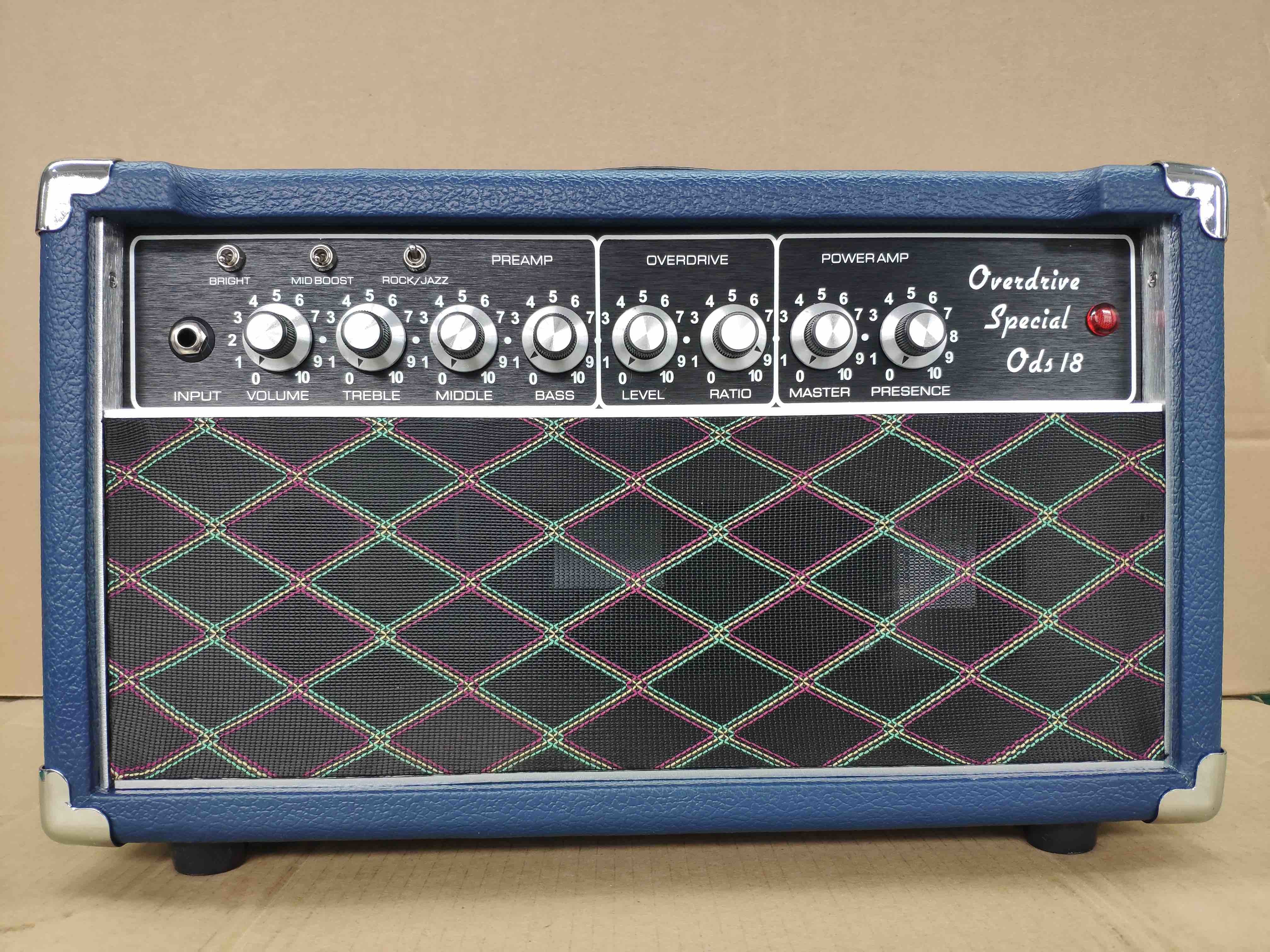 Custom Grand Overdrive Special Head Guitar Amplifier 20W with 1*12 V30 Speaker Cabinet in Blue Tolex JJ Tubes
