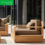 Outdoor Furniture Luxury Hotel Modern Waterproof Wooden Sofa Set for Patio
