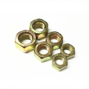 Quality DIN 4035 M8 Grade 4 Yellow Zinc Hex Jam Nuts ISO4035 wholesale
