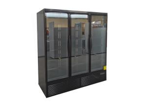 Quality Plug In SECOP 3 Swing Upright Glass Door Freezer With Ec Motor wholesale