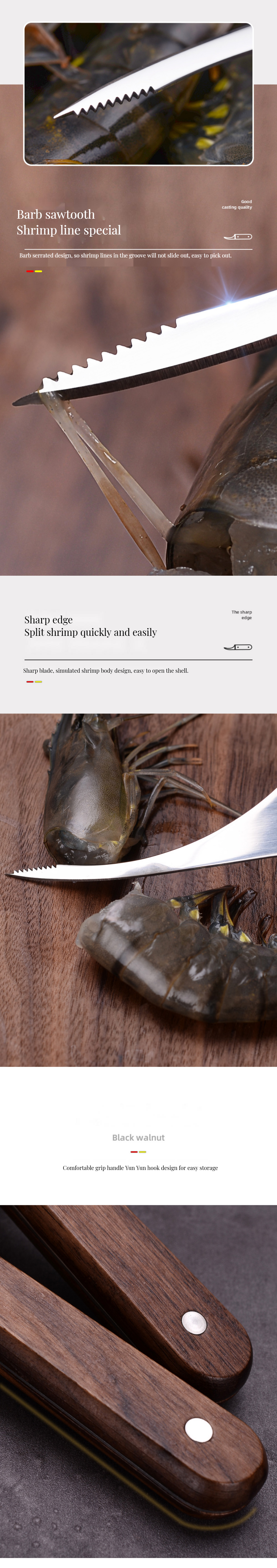 Effortless Seafood Preparation with Stainless Steel Shrimp Peeler and Fish Belly Knife