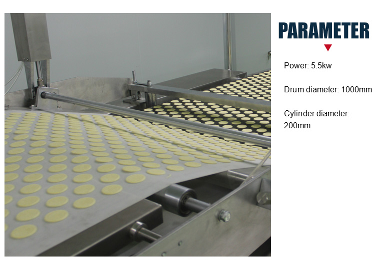 Synchronizing Pneumatic Tension System Industrial Electric Commercial Belt Conveyors For Biscuit