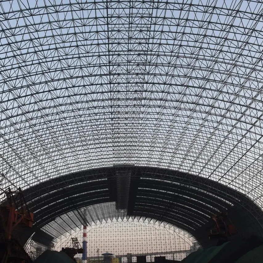 Single Slope Steel Roof Truss EPS Lightweight Lighting Truss Customized For Gym