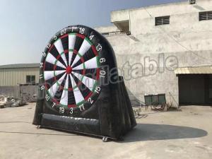 Quality Giant Inflatable Football Dart Board Outdoor Sports Games Black And White Color wholesale