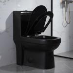 Ceramic Sanitaryware One Piece Toilet Commode Hotel Skirted Round Toilet