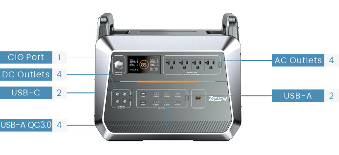 AC DC USB Outlets PSE 648000Ah Portable Power Station With Battery Generator