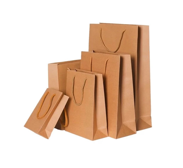 recyclable custom brown kraft paper bag