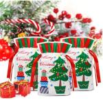 Christmas Present Wrapping CPE PE Plastic Drawstring Bags