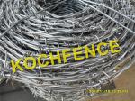 Low Carbon Steel Barbed Wire Fence Long Use Life Solarization Resistance