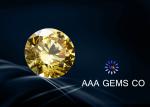 Diamond Shape 2 Carat Moissanite Yellow With Eight Hearts Eight Arrows 6.5mm