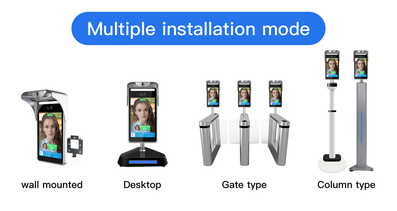 40cm Facial Recognition Temperature Scanner Face Scan Thermometer
