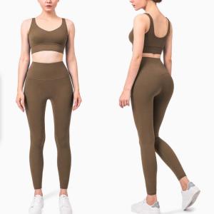 Quality New Arrivals High Waisted Yoga Suit Women Fitness Set Workout Clothes wholesale
