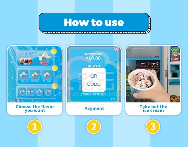 Soft Serve Ice Cream Automatic Machine , Vending Ice Cream Machine Manufacturers