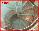 Spiral StaircaseVH43S Tread Tempered glass Aluminum Baluster Glass Handrail 304