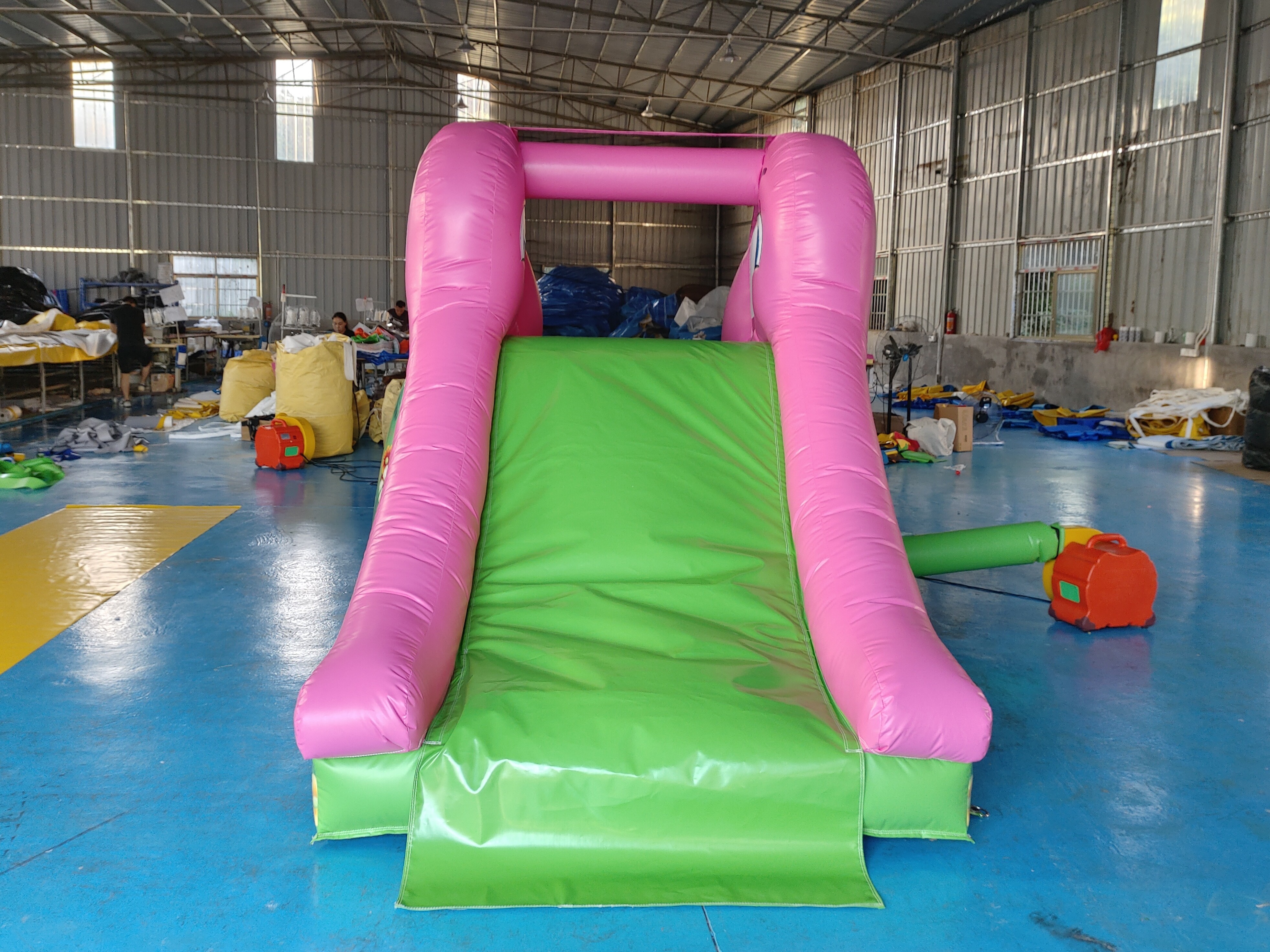 Digital Printing Inflatable Dry Slide Small Inflatable Slide Pink Elephant For Outdoor Indoor For Kids