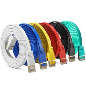 Quality 10Gbps RJ45 Cat7 Flat Cable , Shielded Cat 7 Cable For Gigabit Ethernet wholesale