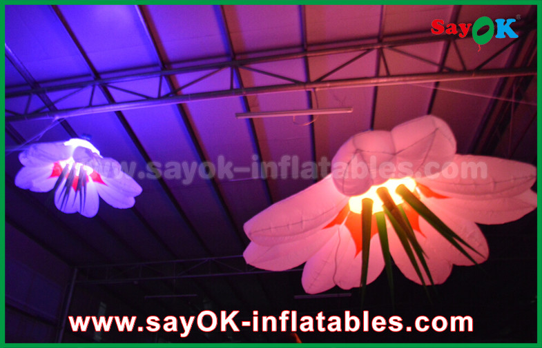 190T Nylon Color Changeable Inflatable Flower Lighting Decoration For Wedding
