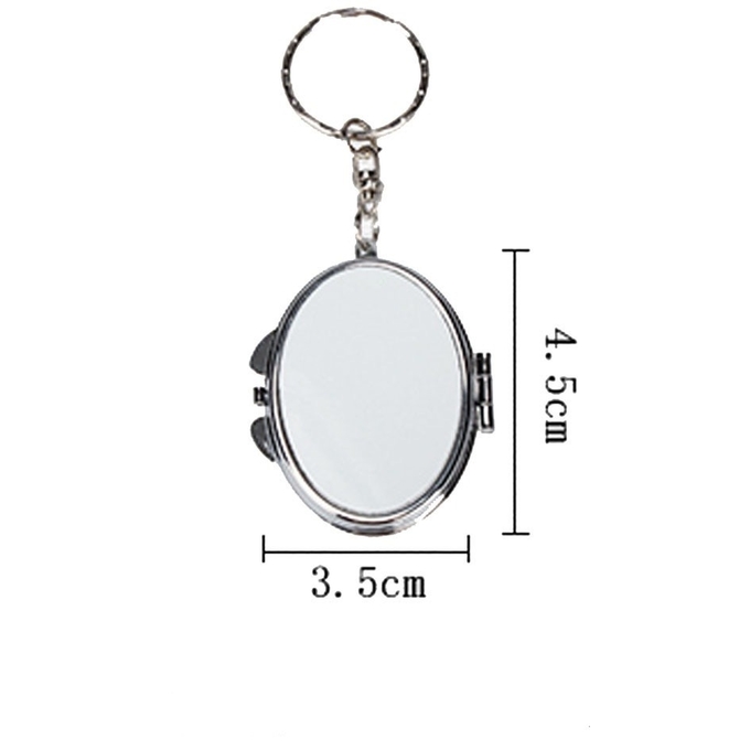 Blank Sublimation Keychain Mirror compact mirrors for sublimation printing