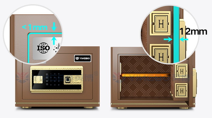 0.55 Cu Ft Fingerprint Lock Office Safe Box For Security