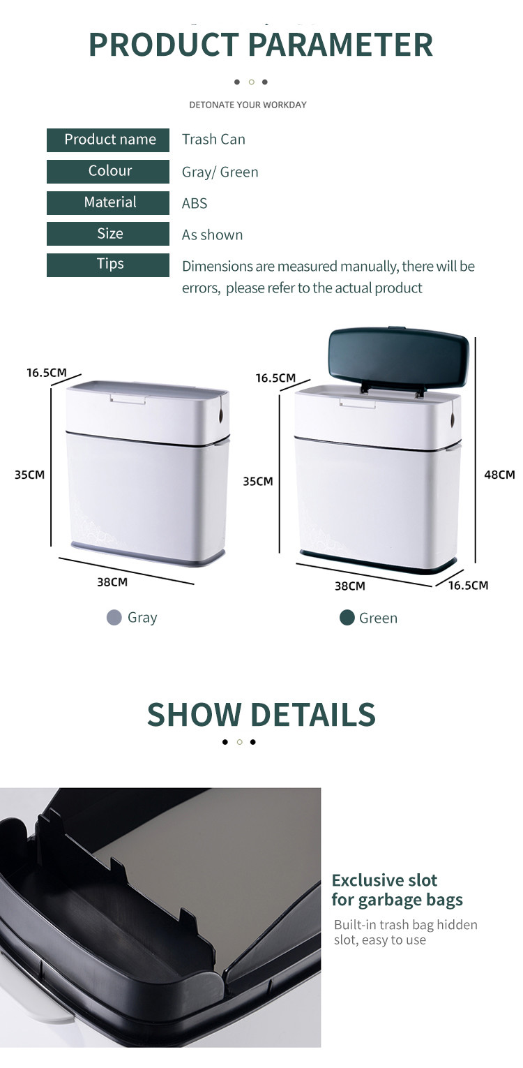 Touchless Intelligent Sensor Trash Can Kitchen Garbage Bin For Home