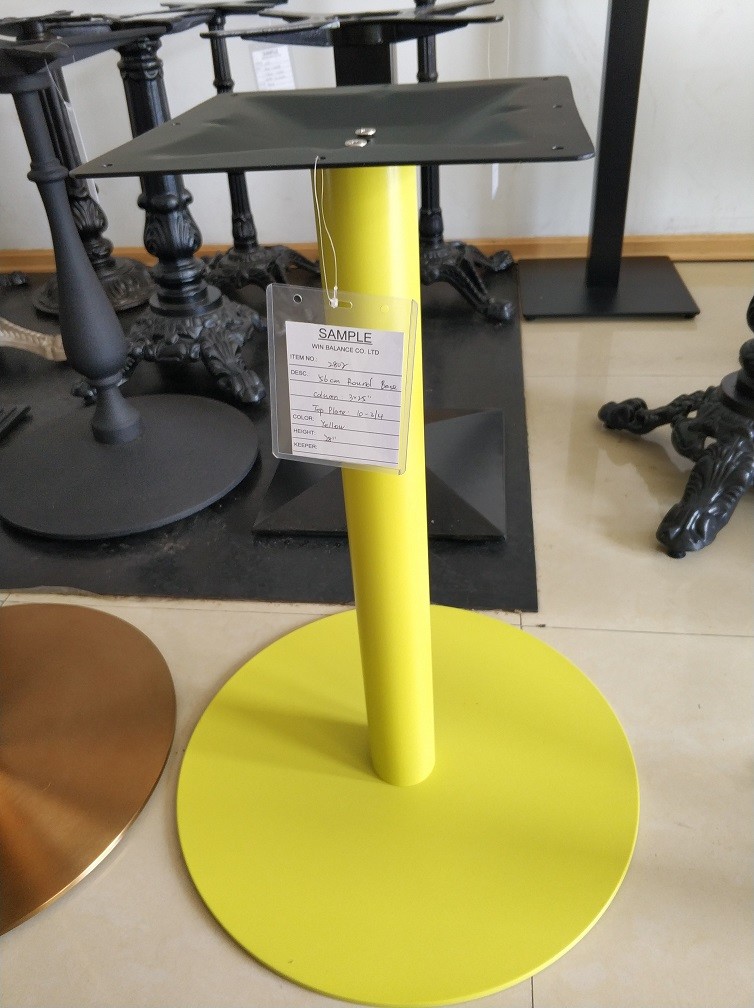 Square Stainless Steel Table Legs Bright Golden Color Dining Table Height 28''