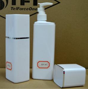 Quality 500 ml Pressure square white shampoo cleanser bottles wholesale