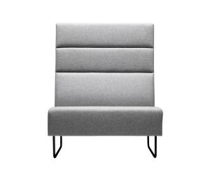 Quality Fast Food / Cafe / Restaurant Booth Seating Fabric Sofa With High Back Desgin wholesale