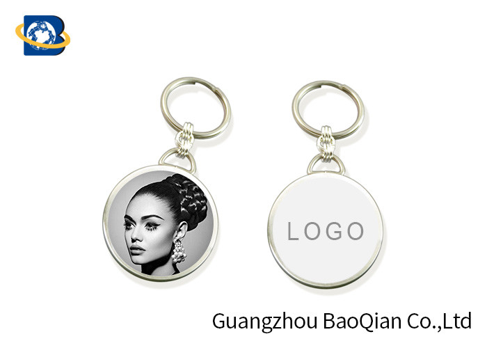 Beautiful Girl Image Custom 3D Keychain , Personalised 3D Keyrings MET Material