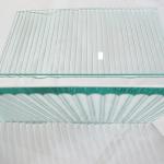 Decorative Tinted Tempered Clear Float Glass Narrow Reeded 2mm For Building