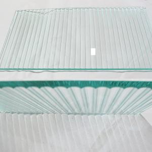 Quality Decorative Tinted Tempered Clear Float Glass Narrow Reeded 2mm For Building wholesale
