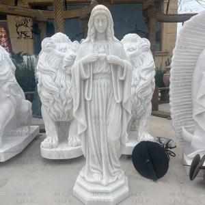 Quality Marble Mother Maria Sculpture Hand Carved Virgin Mary Statue Religious Statues Catholic Home Decor wholesale