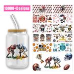 Rugby Sports Balls UV DTF Cup Wraps For Spanish 16oz Tumbler Sports Balls