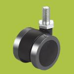 Thread Stem Furniture Caster Double Wheels,PVC Pipe Furniture Casters