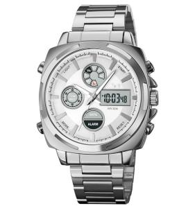 Quality fashion stainless steel reloj hombre lujo digital analog watches for men digital analog watch 1673 wholesale
