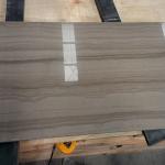 Hot selling big slab polished wood grain marble tile