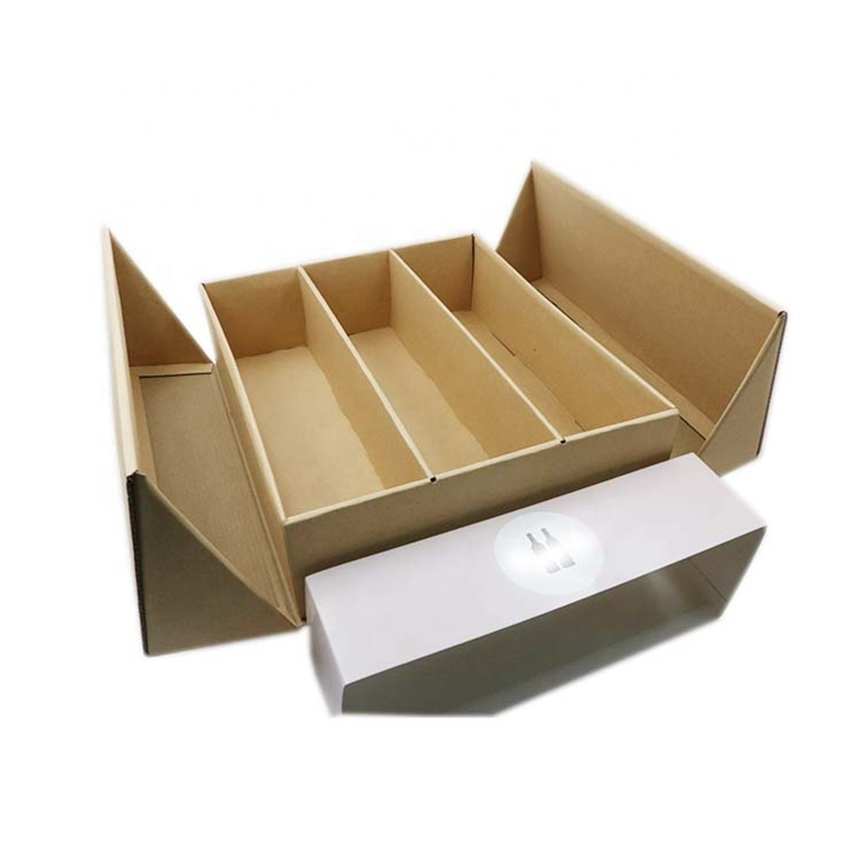 3 Bottle Wine Luxury Packaging Boxes With Sleeve Two Door Open Big Capacity