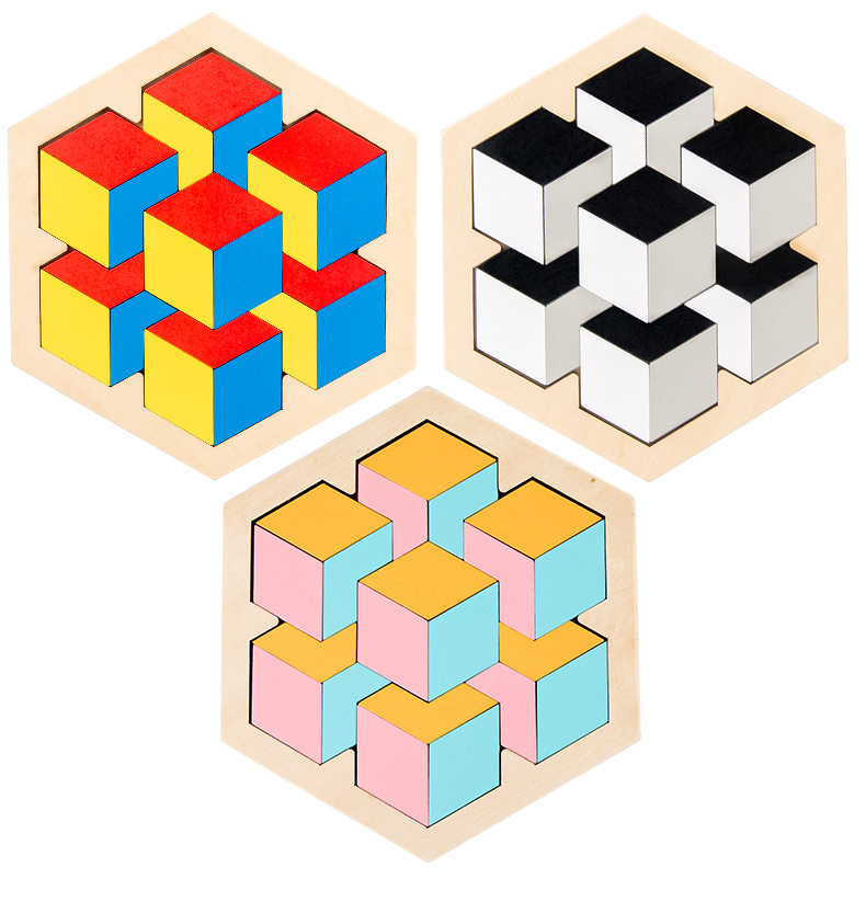 Children Baby Developmental Toys Geometric Jigsaw Puzzle Early Education Toy