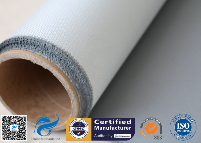 1 Side 18 Oz Grey Silicone Coated Fiberglass Fabric for Heat Insulation Pipe Cover