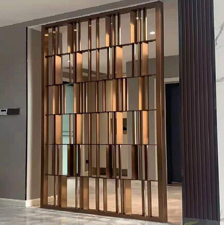 Home Decor Stainless Steel Metal Movable Decorative Room Dividers