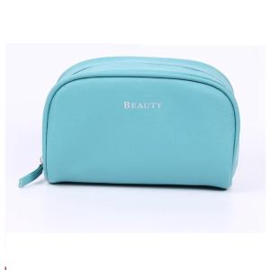 Quality Small Durable PU Leather Plain Travel Cosmetic Bags OEM 16*9*5 cm wholesale