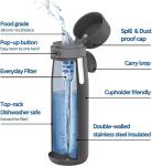Activated Carbon Water Bottle for Clean and Safe Drinking Water on Outdoor
